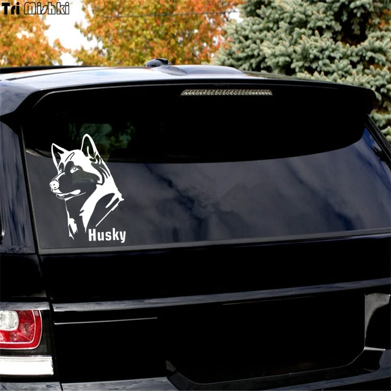 Tri Mishki HZX333# 20*13.6см husky on board хаски в машине виниловые наклейки на авто наклейка для