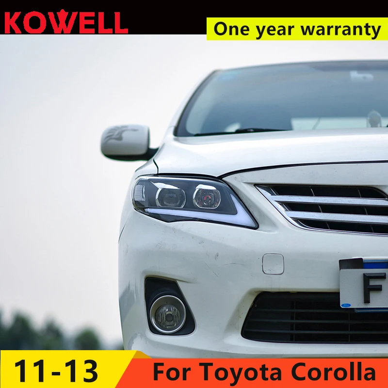 Автомобильный Стайлинг KOWELL фары для Toyota Corolla 2011 2013 СВЕТОДИОДНЫЙ DRL биксеноновый