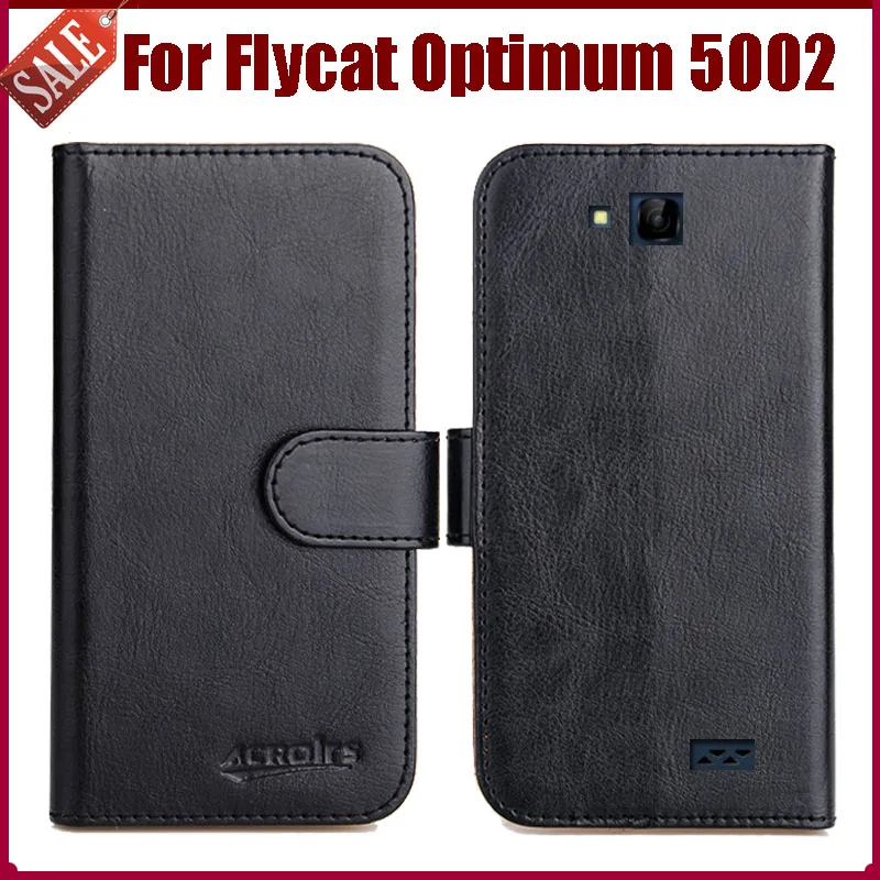 

Горячая распродажа! Чехол для телефона Flycat Optimum 5002, Новое поступление, 6 цветов, высокое качество, защитный кожаный флип-чехол