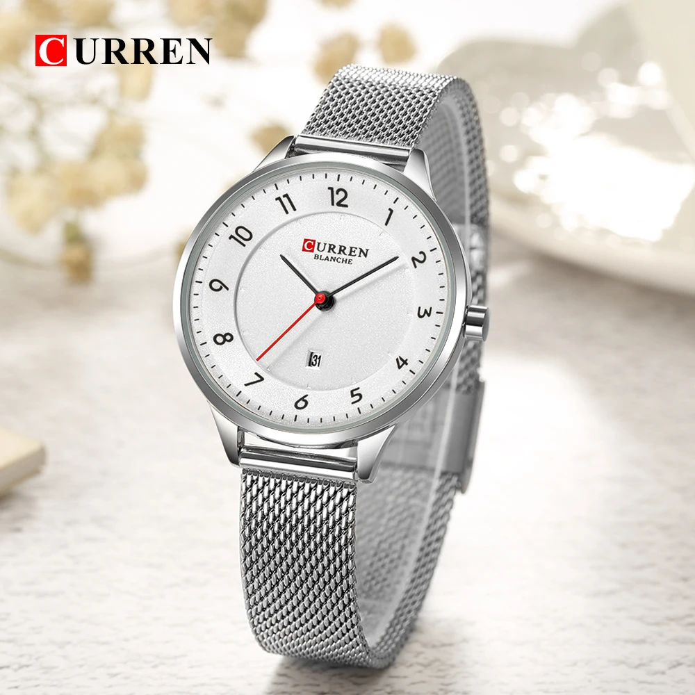 Curren 9035B модные женские часы из нержавеющей стали золотые часы для женщин Curren горячая распродажа Женские часы кварцевые женские часы