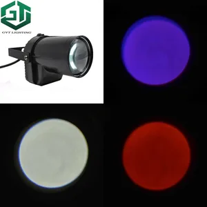 Заводская Продажа, яркий красный, зеленый, синий, белый, желтый, розовый цвет на выбор, СВЕТОДИОДНЫЙ Луч pinspot, сценические зеркальные шарики, булавка, точечные светильники