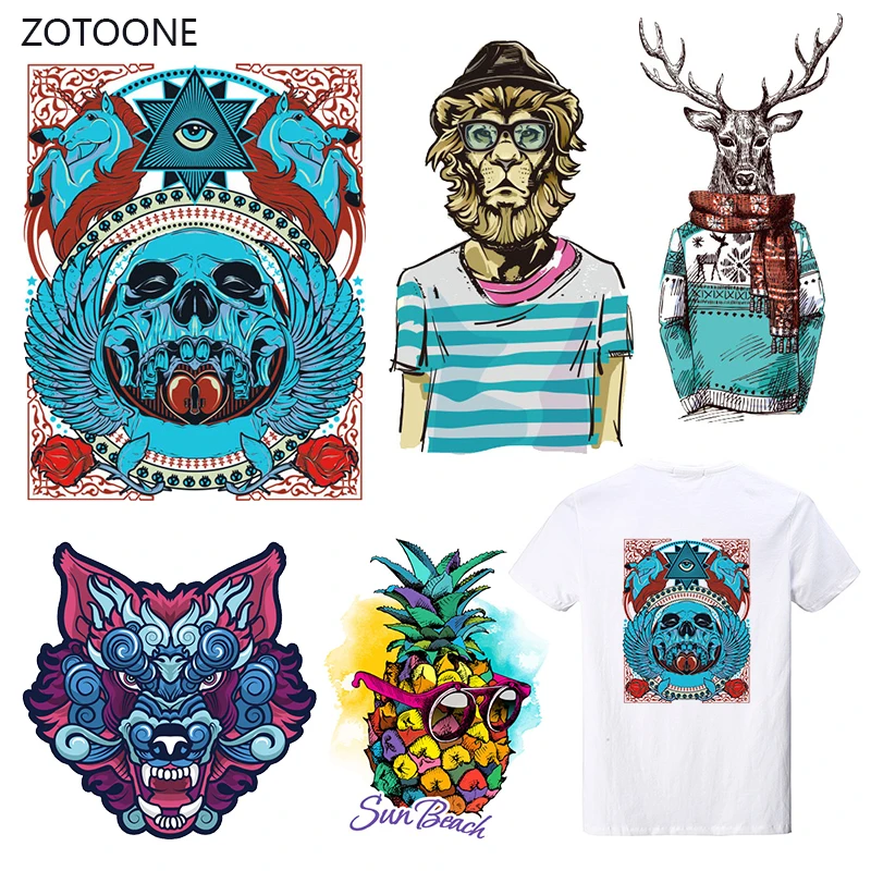 ZOTOONE/нашивки в полоску с утюгом для переноса одежды сделай сам панк собака
