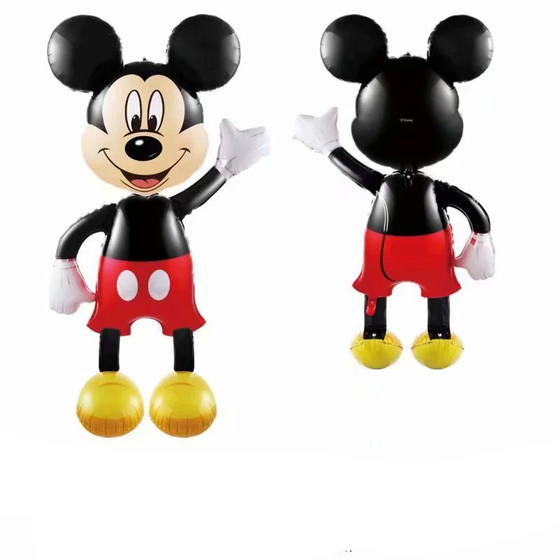 Mickey 175cm large 3D Mickey Minnie Mouse foil Balloon Birthday Party red Pink Blue Standing decorations Cartoon Kids toys Baby shower - Цвет: Mickey