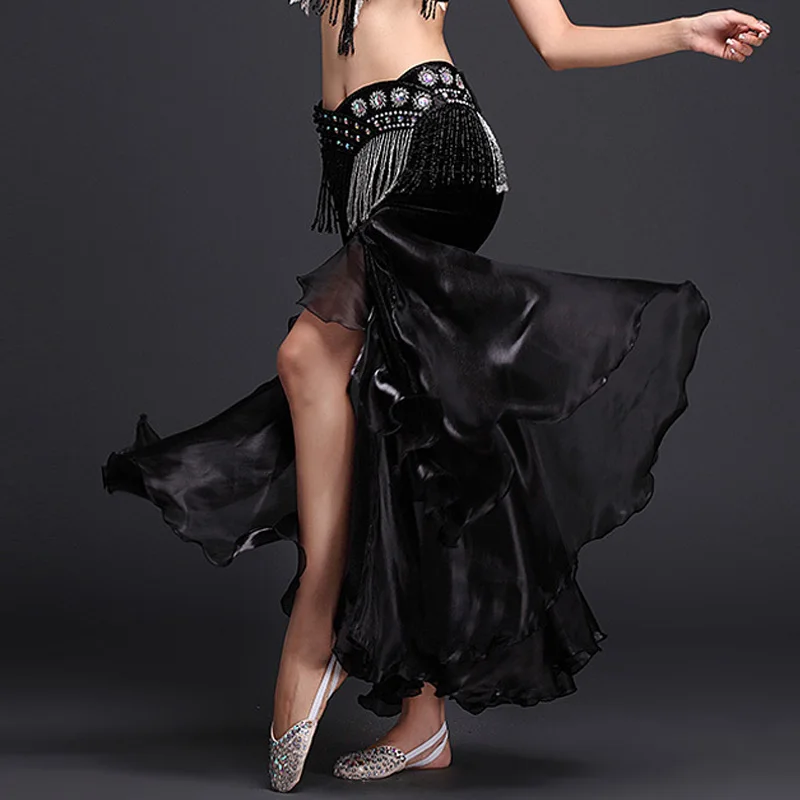 Живота юбка Gypsy длинные юбки Danza Vientre Племенной Профессиональный Bellydance костюм