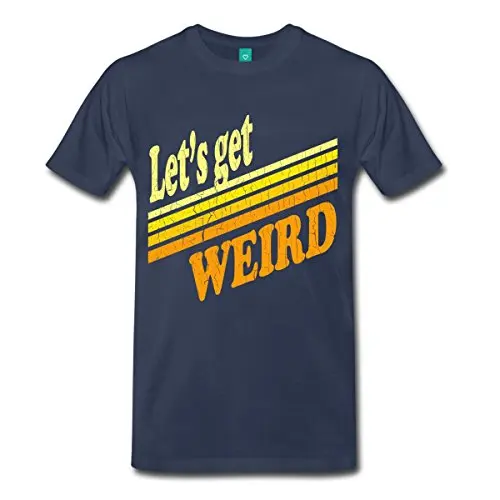 Винтаж давайте weird мужская premium t shirt футболка о образным вырезом лето личности