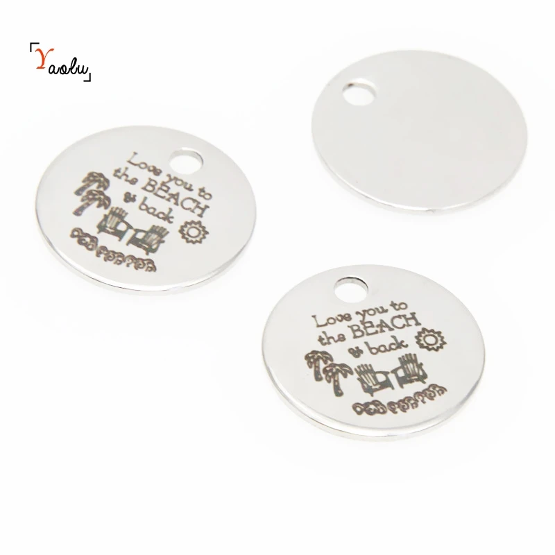 10 шт./лот Пляжное очарование любовь к пляжу и обратное сообщение Подвеска 20