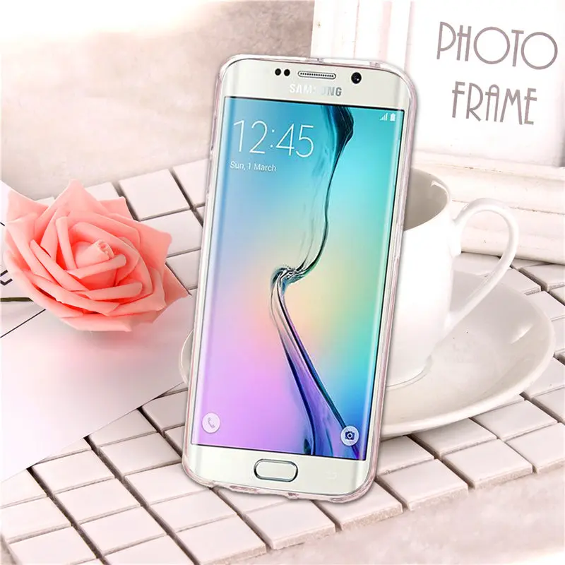 Для samsung S6 Edge S6Edge чехол цветной Блестящий Силиконовый ТПУ мягкий для телефона Galaxy