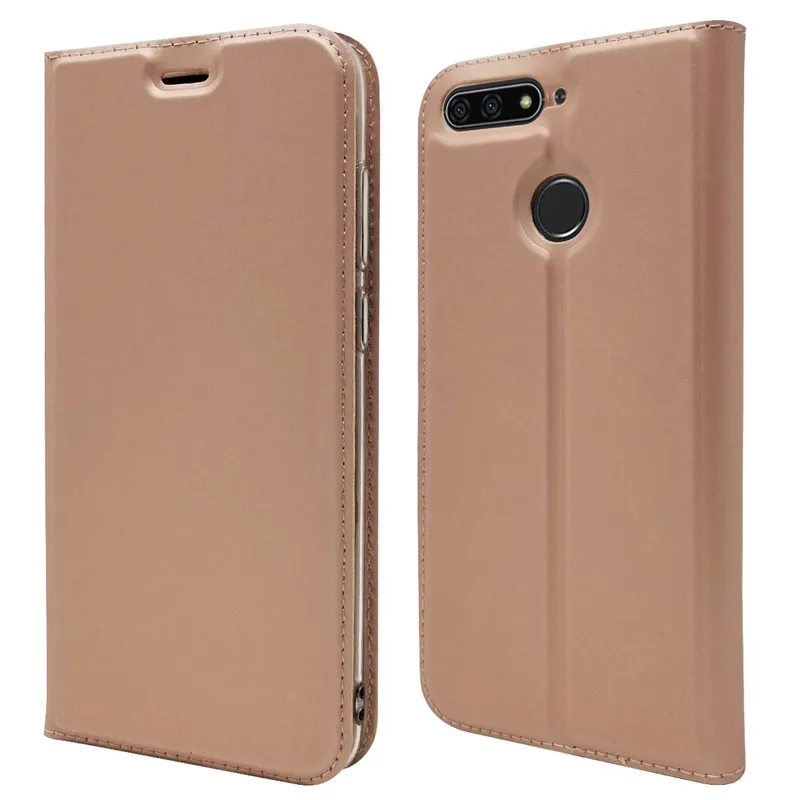 Huawei Y6 Prime кожаный чехол для Fundas huawei Y6 Y5 Y6 чехол роскошный Магнитный Флип-кошелек чехол для телефона s Coque - Цвет: Rose Gold