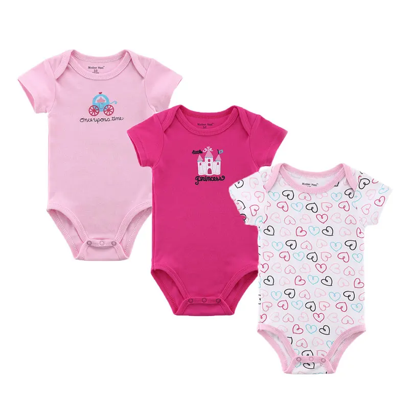 100% Хлопок Детские Боди С Коротким Рукавом Новорожденный Нижнее Белье Осень