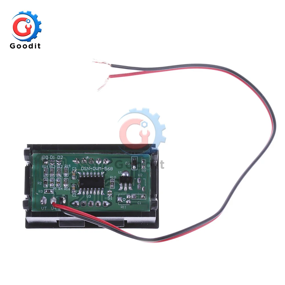 DC 4,5 V-30 V Мини цифровой вольтметр Амперметр Панель Amp Вольт Напряжение ток метр тестер 0,5" синий и красный цвета двойной СВЕТОДИОДНЫЙ Дисплей