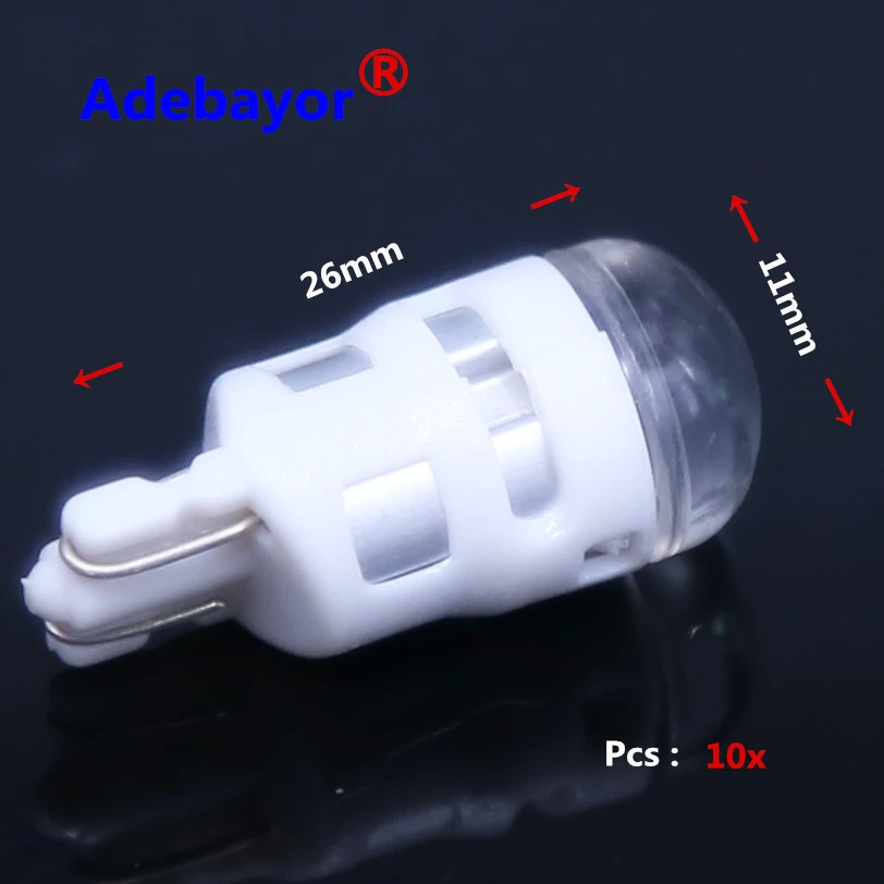 20X Высокое качество 12В автомобильная светодиодная лампа 194 W5W 1SMD T10 1 LED SMD 3030