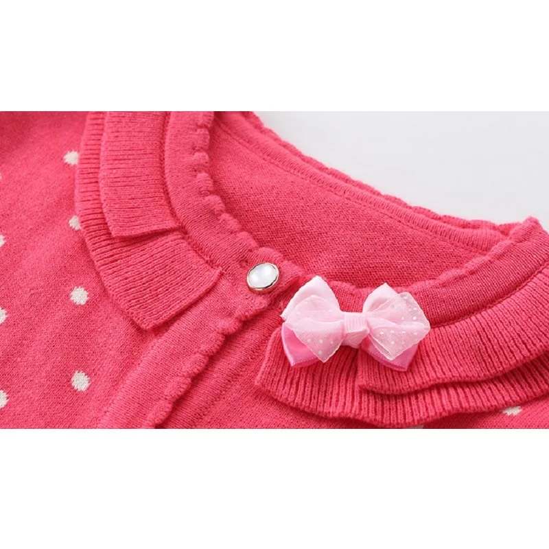 Свитеры для девочек весна-осень мультяшный Кот цветной вязаный кардиган Детская