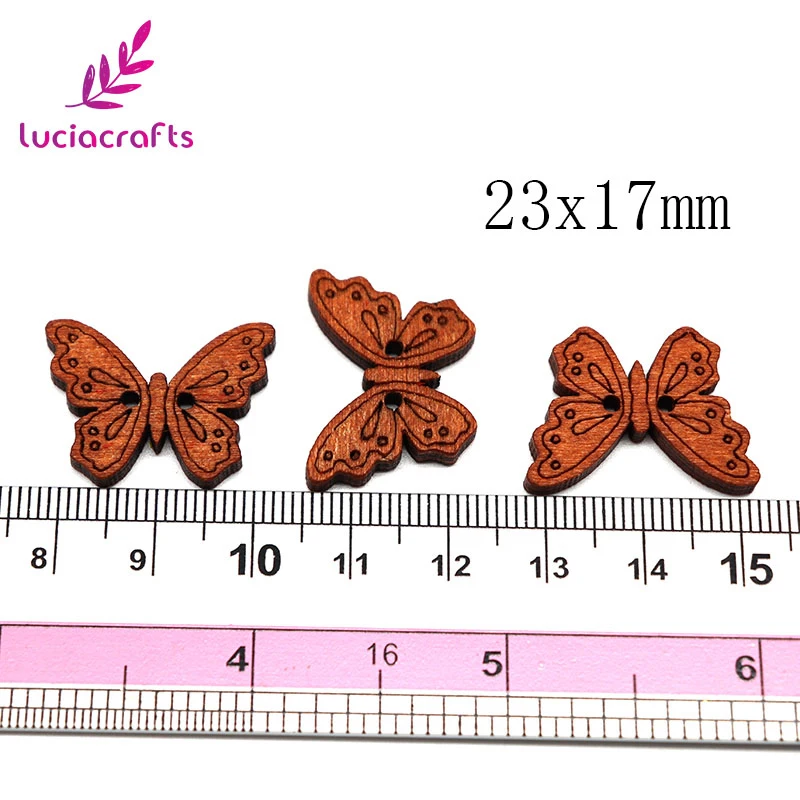 Lucia crafts 12 шт/48 шт 23x17 мм 2 отверстия формы Деревянные Кнопки DIY одежды одежда Скрапбукинг аксессуары E0220