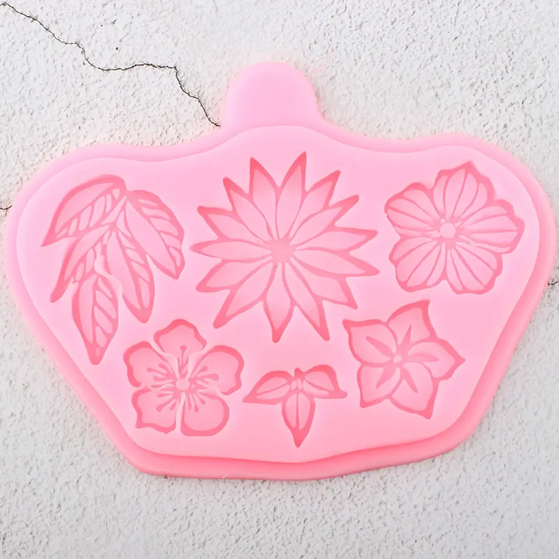 Sugarcraft цветок силиконовая форма листья конфеты Полимерная глина помадки формы