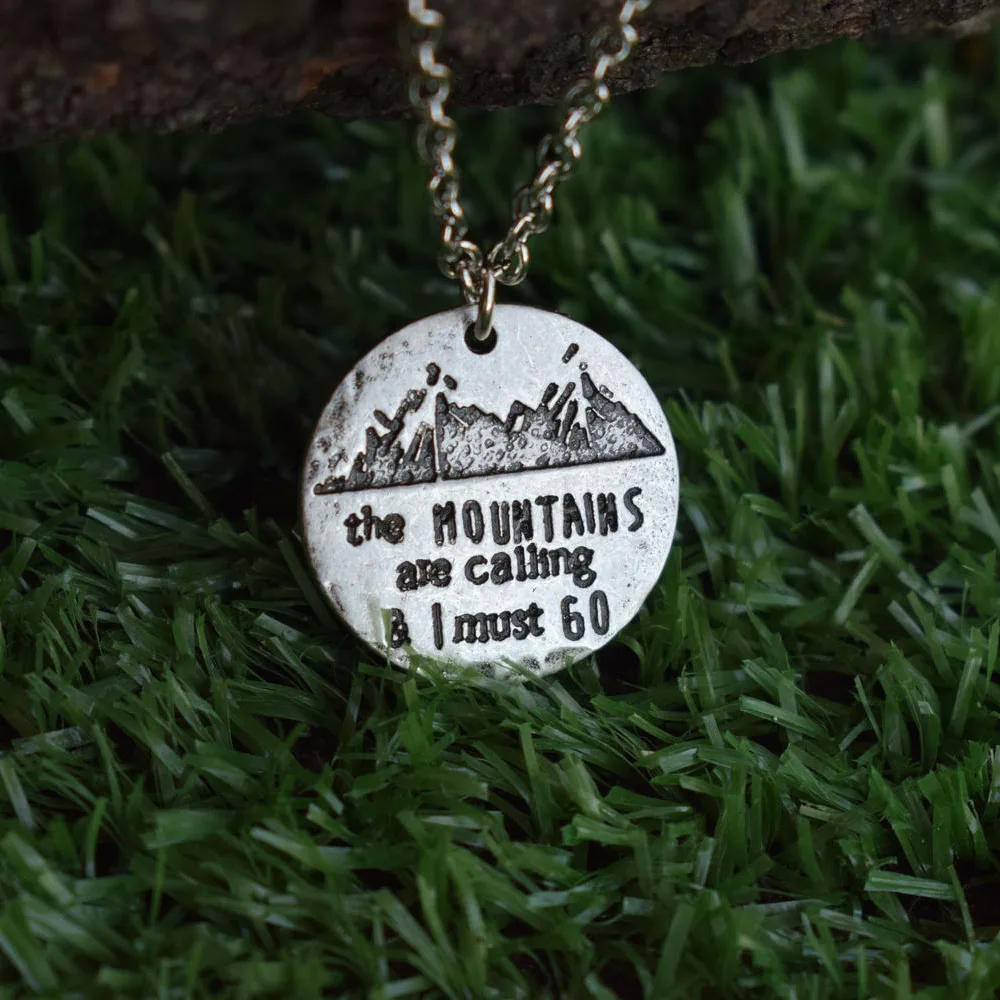 1 шт. горы звонят и я должен отправиться на кемпинг ожерелье|Цепочки| |