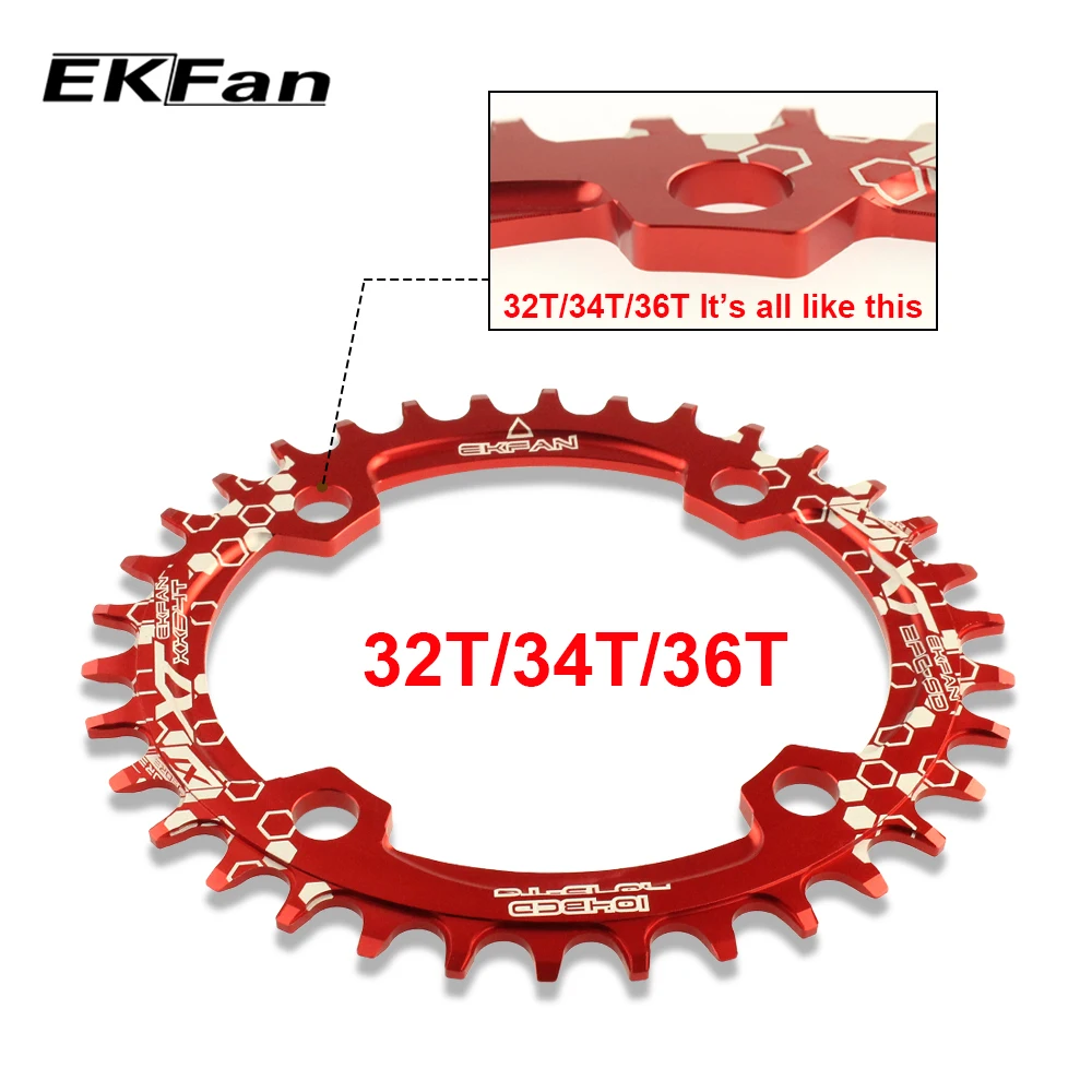 Велосипедная звезда EKFan 104BCD XT овальная круглая 30T 32T 34T 36T для горных
