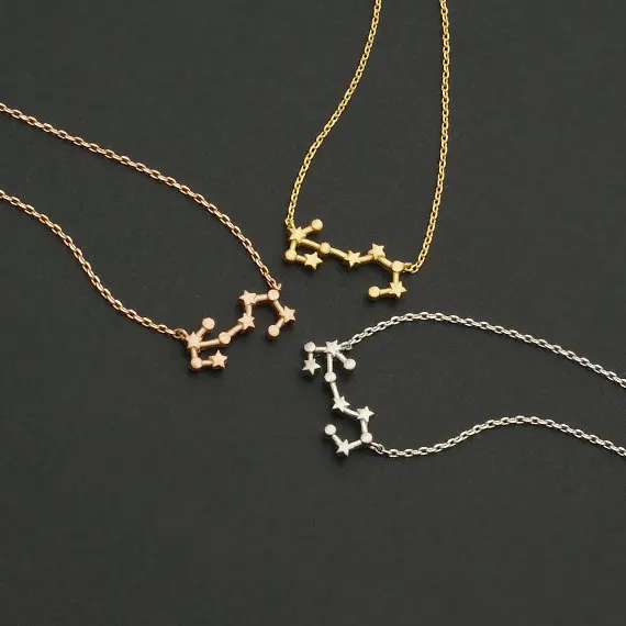 

Daisies One Piece Fahion Constellation Necklace Jewelry Unisex Scorpio Pendant Necklaces Women Statement Necklace collar