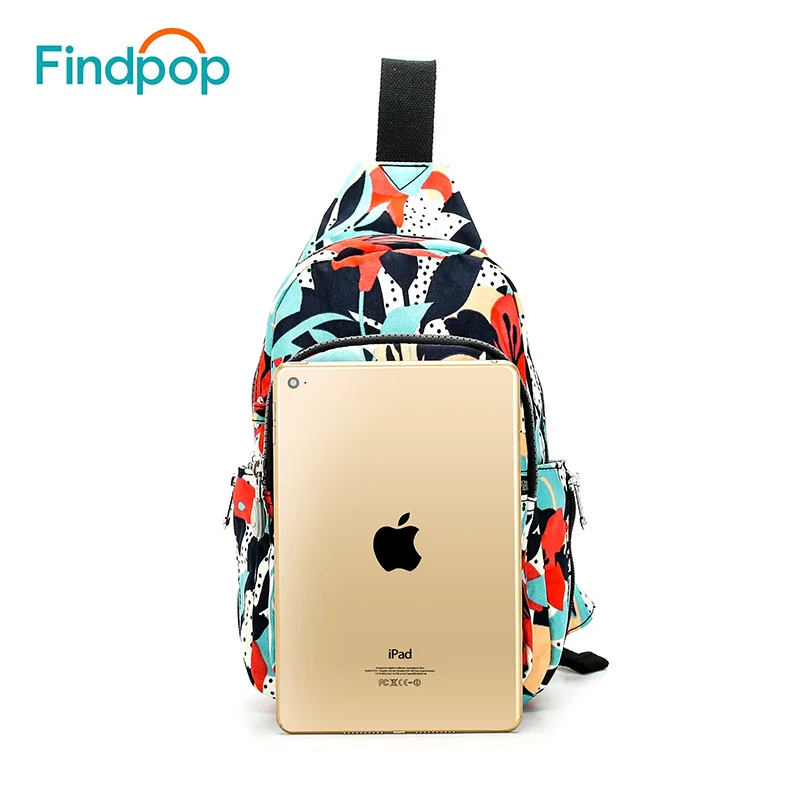 Женский рюкзак Findpop с цветочным принтом новинка 2018 модный практичный