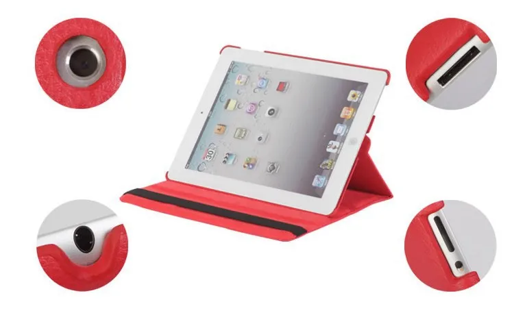 Модный вращающийся на 360 градусов чехол из искусственной кожи для iPad Air умный