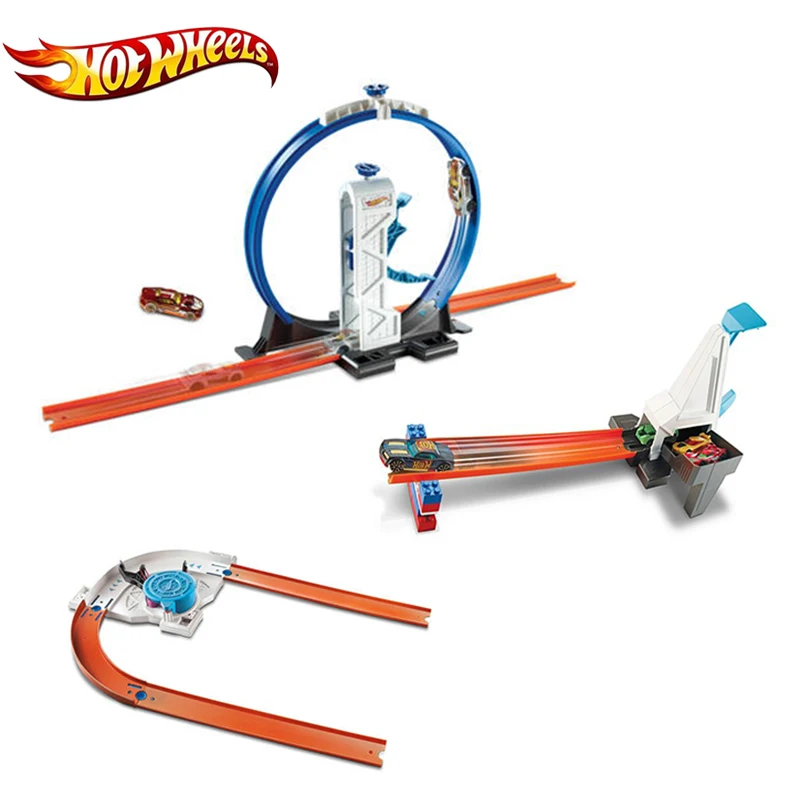 Hotwheels Track Builder необходимый трек пакет и автомобиль ассортимент 3 в 1 Строительная