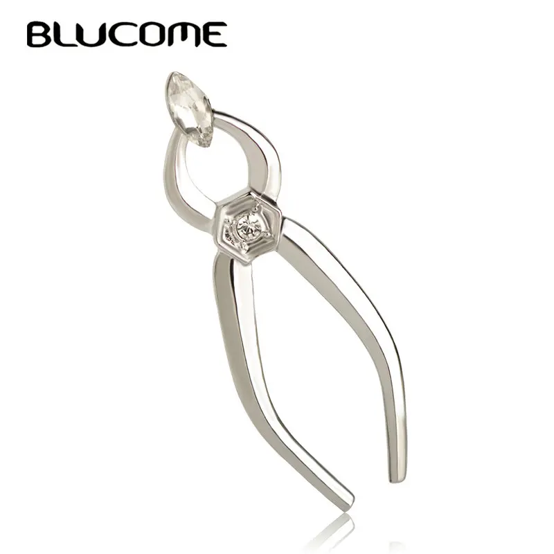 Blucome модные стильные ножницы инструменты корсаж кристалл золотые цветные
