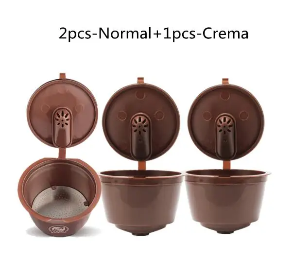 3rd Crema/нормальная версия многоразовые кофе капсулы для кофе Dolci Nescafe машина многоразовые Dulce Gusto Кофе фильтр - Цвет: 1pcs-Crema-2pcs-Noma