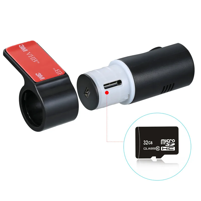 ADAS Dash Cam мини USB скрытый Автомобильный DVR рекордер с E-dog вращение на 360 градусов для