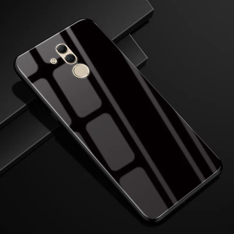 26 Для huawei mate 20 lite чехол Чехол из закаленного стекла для телефона черный ТПУ бампер чехол для huawei mate 20 lite стеклянная крышка mate 20 lite - Цвет: 26