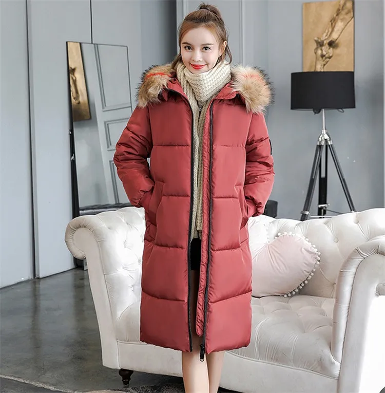 Большие размеры, XL-7XL, зимние парки, женские пуховики, хлопковые куртки, меховой воротник, с капюшоном, утепленные пальто, женские длинные базовые пальто, верхняя одежда, G202