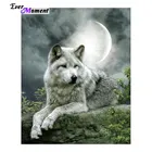 Стразы с кристаллами для домашнего декора DIY Алмазная картина moon Wolf 3D вышивка крестиком Алмазная вышивка ASF209