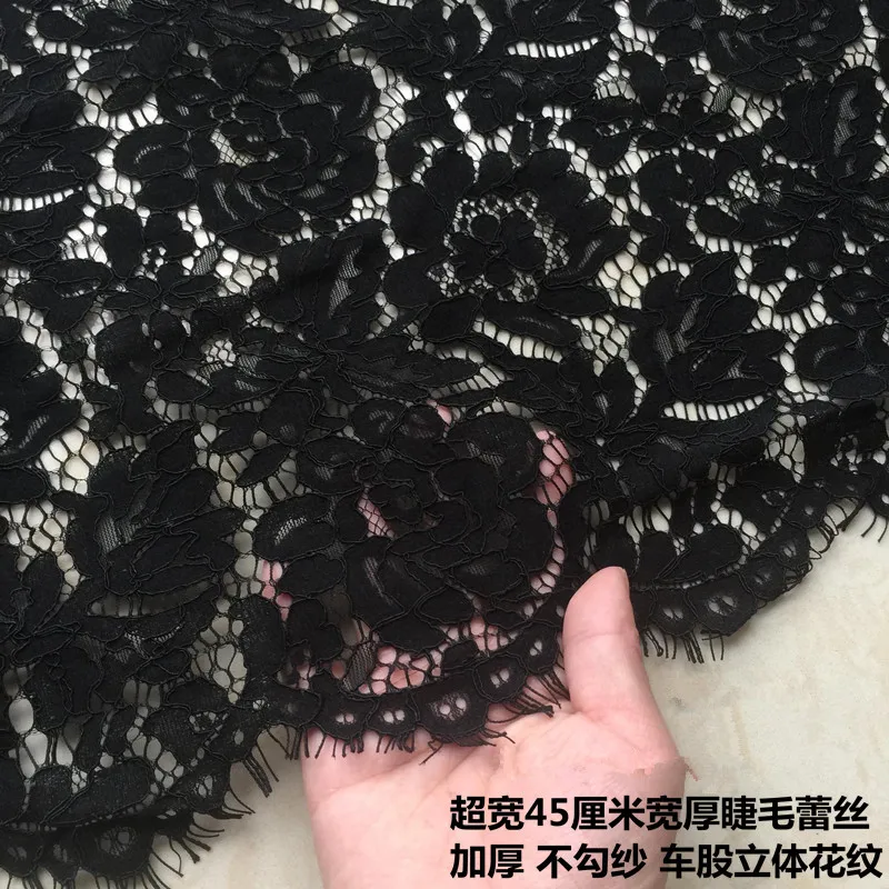 45cm width High-grade garments lace fabric mesh eyelashes positioning flower choth wholesale | Дом и сад