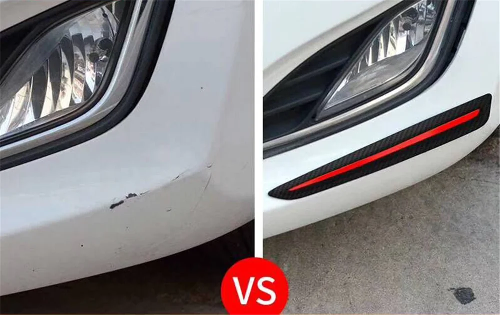 

Car front/rear angle carbon fiber stripe anti-collision strip for Renault Megane Kadjar EZ-GO Captur Arkana Zoe