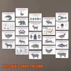 BUTCHER'S руководство говядины для разделывания свиньи, утки мясо Shop Коллекция жестяная вывеска Декор настенная табличка в стиле ретро картина металлическое ремесло