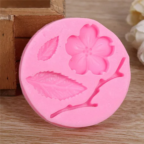 Food-grade 3D Silicone Peach Blossom Fondant Cake Mold DIY Chocolate Candy Jelly Pudding Soap Decorating bake Tool | Дом и сад