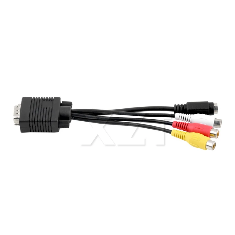Композитный адаптер VGA Male-S-Video 3 RCA Jack Female AV TV Out конвертер видео кабель для ПК HD |