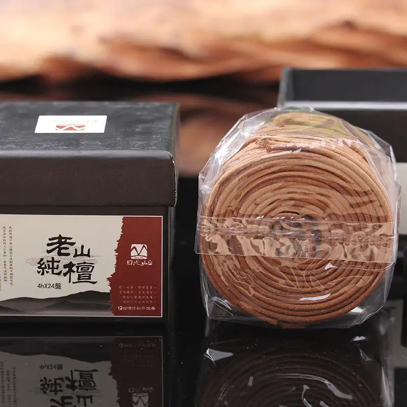 

24Boxes/Set Natural Sandalwood Coil Incense Aroma Incenso Backflow Incense Cone Incense Help Sleep Drive Away Mosquitoes Zen