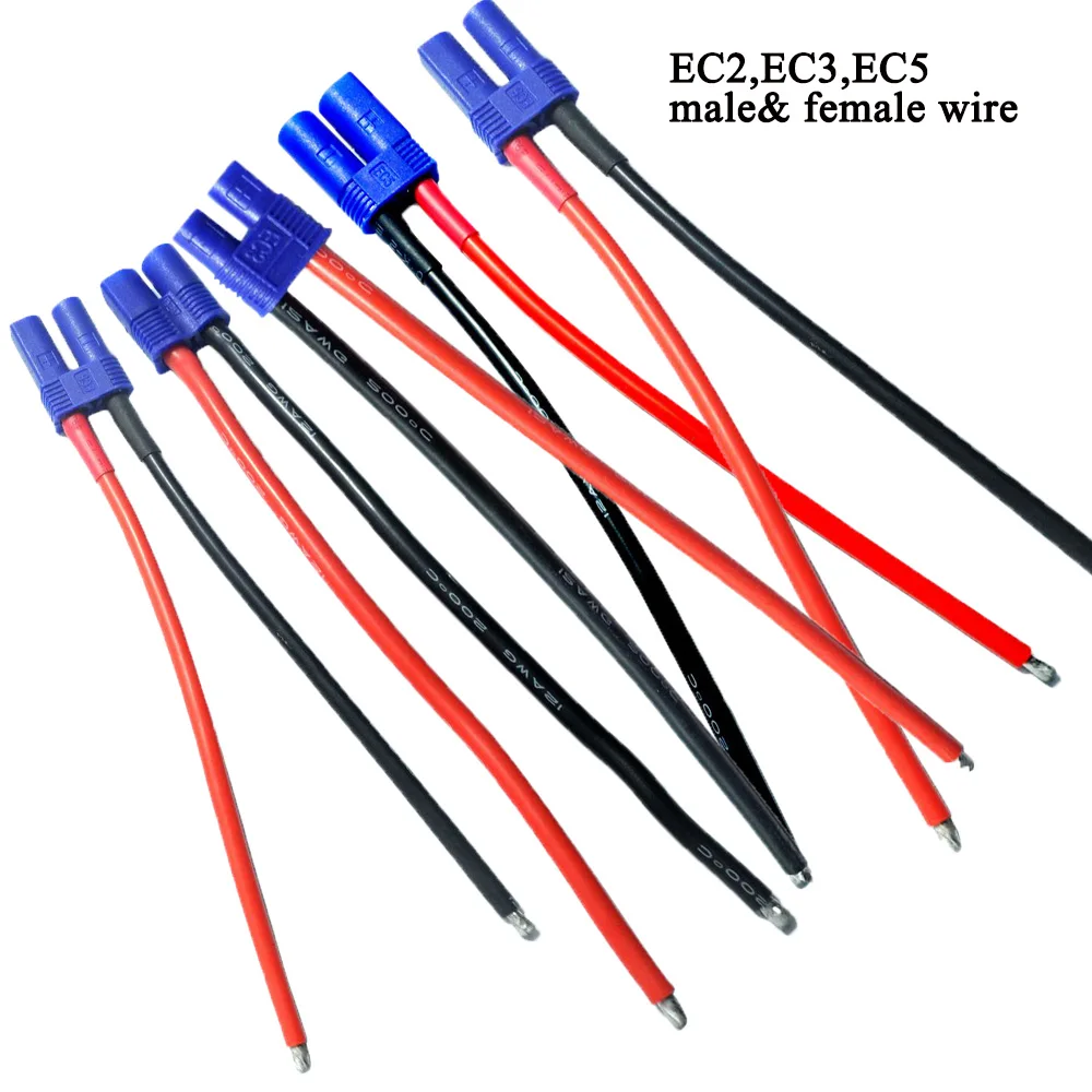 Amass EC3 EC2 EC5 гнездовой разъем в 14AWG 12awg мягкий силиконовый проводной кабель для