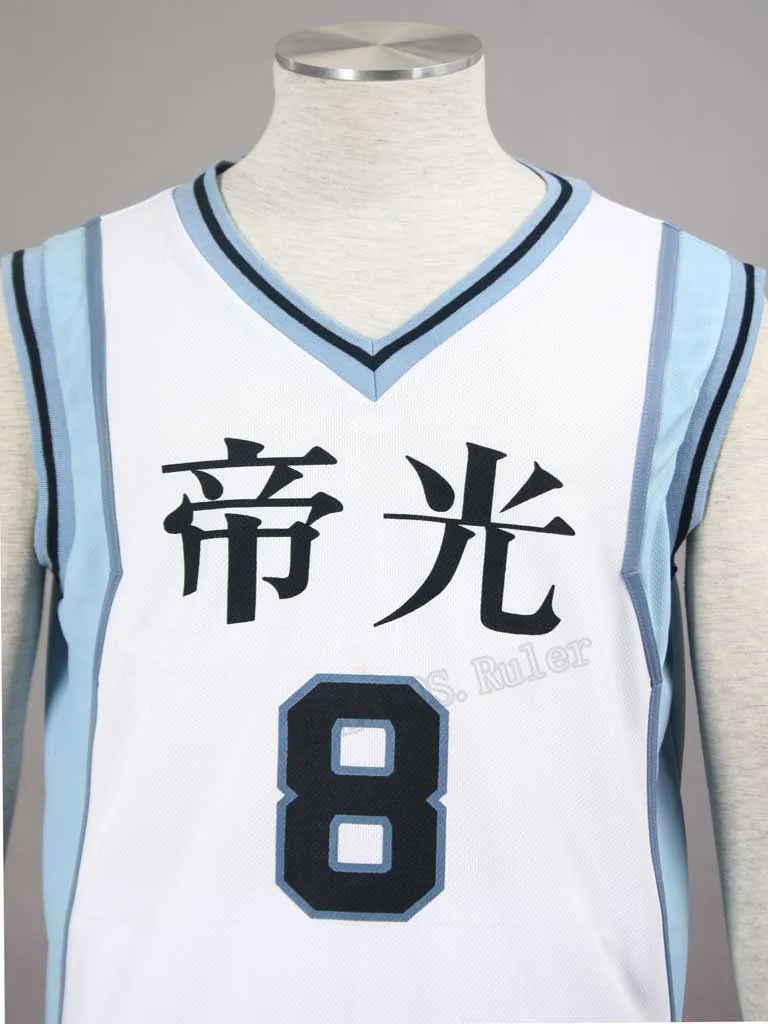 Полный костюм Школьная Униформа-костюм для косплея Kuroko no Basuke Kise Ryota NO.8 Спортивная