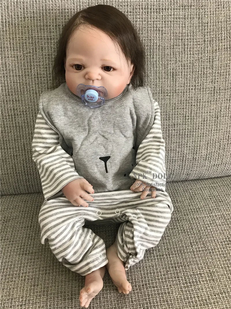 57 см NPK стиль полное тело силикон Bebe Reborn Menino Кукла Реалистичная новорожденная кукла-Мальчик Дети хороший Playmate игрушка девушки Brinquedos