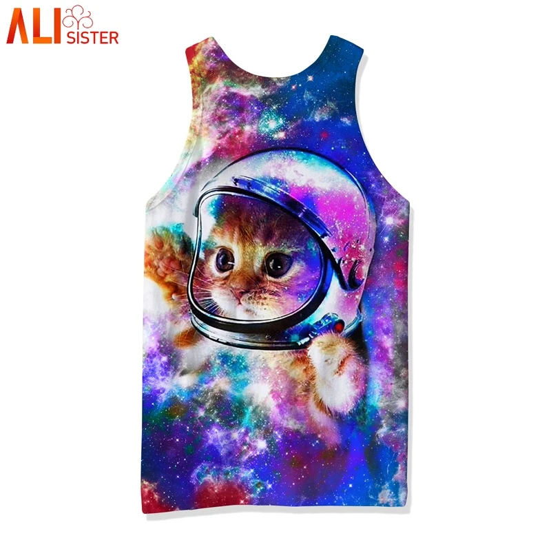 Alisister, майка с животным принтом для бодибилдинга, мужская, 3d, пицца, кошка, Орел, нательная майка, спортивная одежда, Debardeur Homme Musculation