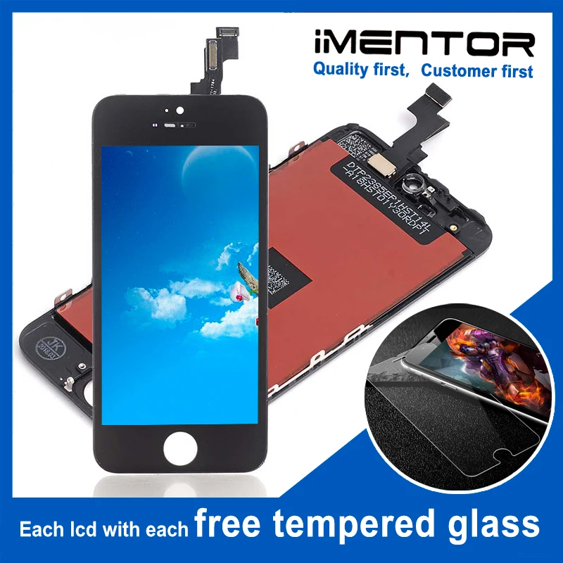 10 шт./лот TIANMA LCD для apple iphone 5s a1530 сенсорный ЖК дисплей aaa в сборе закаленное стекло