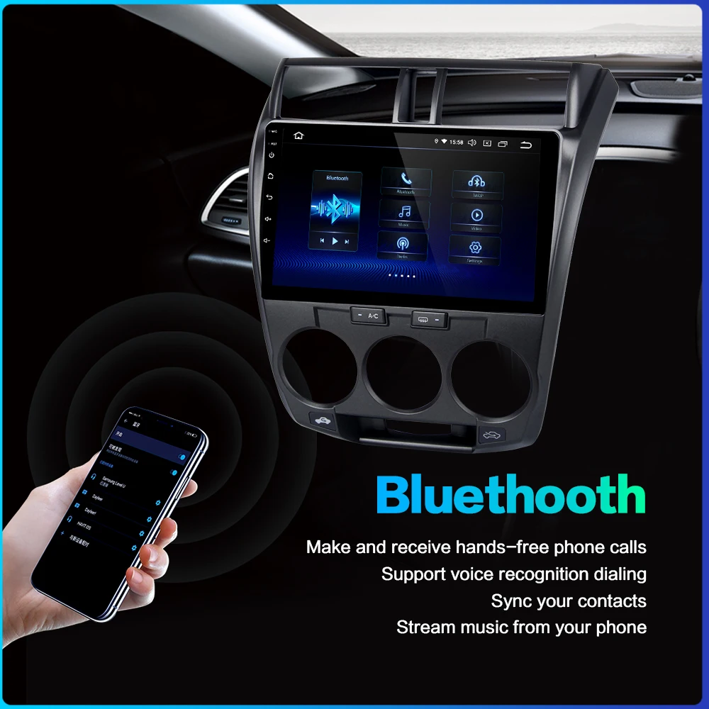 Dasaita Авто Радио Android 10 0 для Honda City 2008 2009 2010 2011 2012 радио навигация GPS 2 &quotIPS мульти