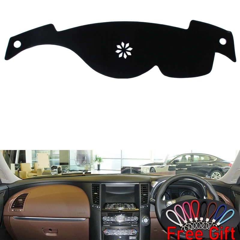Right Hand Drive Car Для Infiniti FX 35 FX 37 40 2004-2013 автомобильный Стайлинг Нескользящие нижние Чехлы для приборной панели коврик для приборной панели Защита от Солнца Крышка для приборной панели - Название цвета: Right Hand Drive Car
