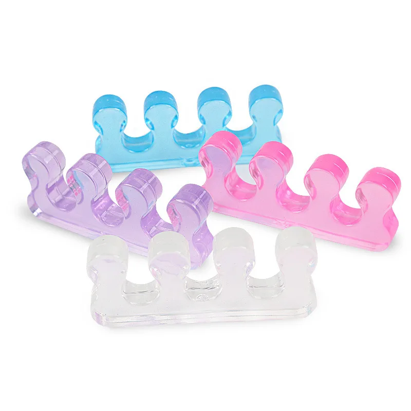 

2Pairs Soft Toe Separator Spacer Hallux Valgus Toe Separators Separateur Orteil Manicure Plantillas Para Los Pies Random Color