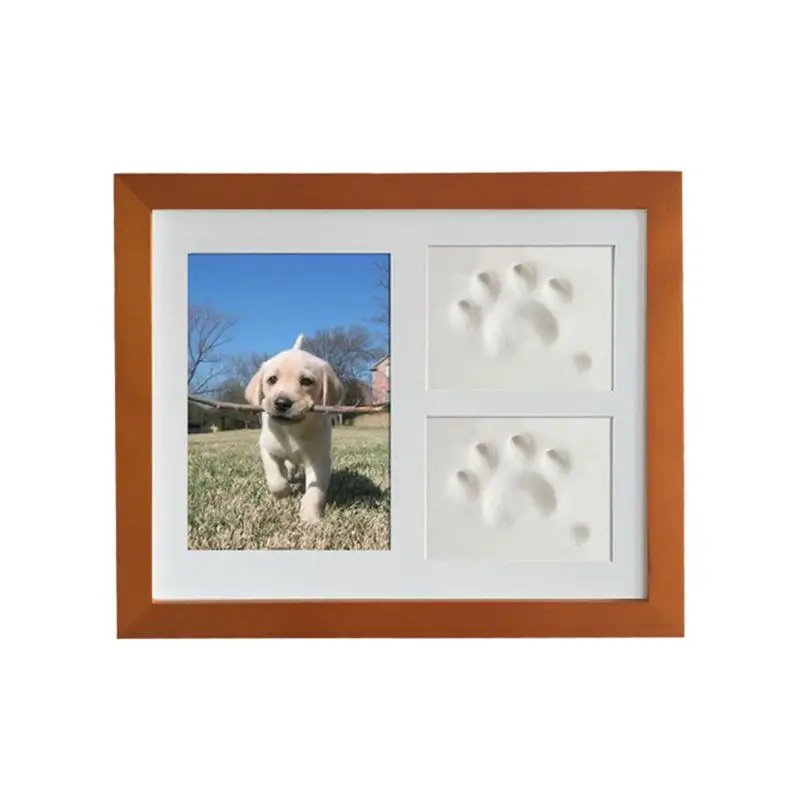 Walnut Pet Memorial фоторамка кошки и собаки лапа печать фоторамка для комнаты Декор стены или стола - Цвет: Walnut