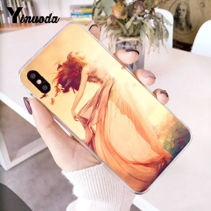 6 Yinuoda для iPhone 7 Чехол Балерина картина маслом Прозрачный чехол для телефона для iPhone 8 7 6 6S Plus X 10 5 5S SE XR XS XSMAX - Цвет: 6