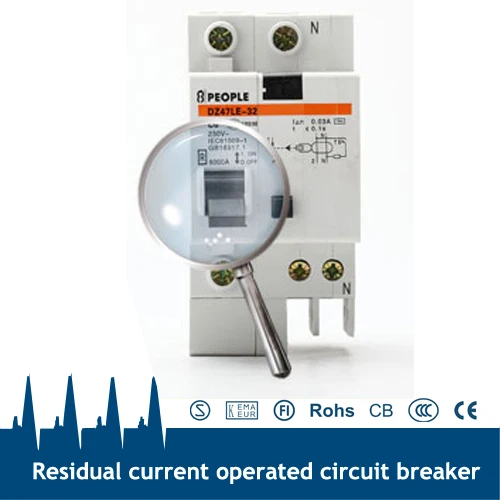 DZ47LE 16 А монтажный автоматический выключатель утечки на DIN рейку 1P + N|leakage circuit