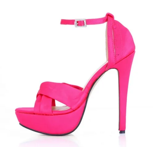 Лидер продаж розовые босоножки на платформе и высоком каблуке 14 см пикантные