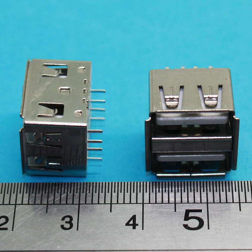 Двойной USB разъем типа A двойной 180 Степень погружения вертикальный usb 2 0 белый 8P|usb