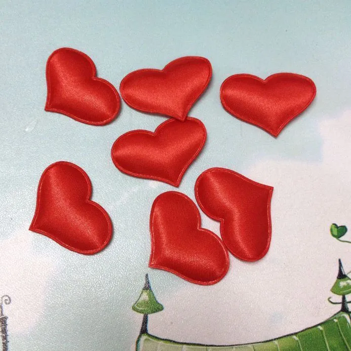 Недорогой! Тканевые украшения в виде сердца диаметр 3 5x3 5 см/2 1x1 см для свадебной